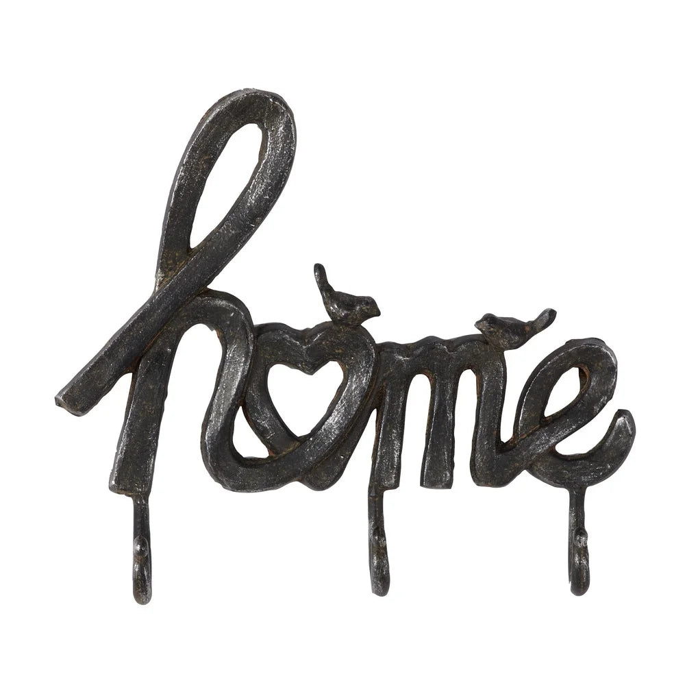 Architectural Interior Metal Wall Hook Decor Bird Silhouettes