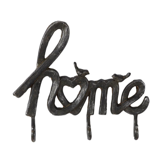 Architectural Interior Metal Wall Hook Decor Bird Silhouettes