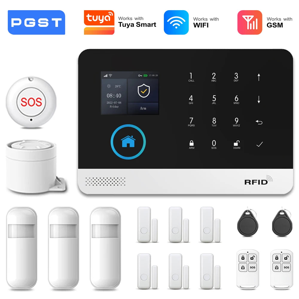 PGST 4G 2G WiFi GSM Wireless Alarm System PIR Sensor