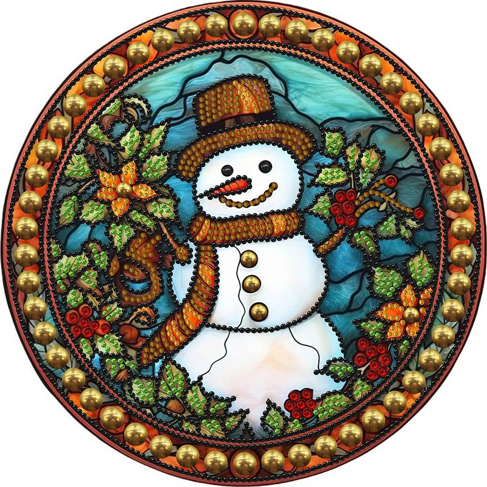 APWIKOGER 5D DIY Partial Diamond Painting Kit Xmas Snowman Decor