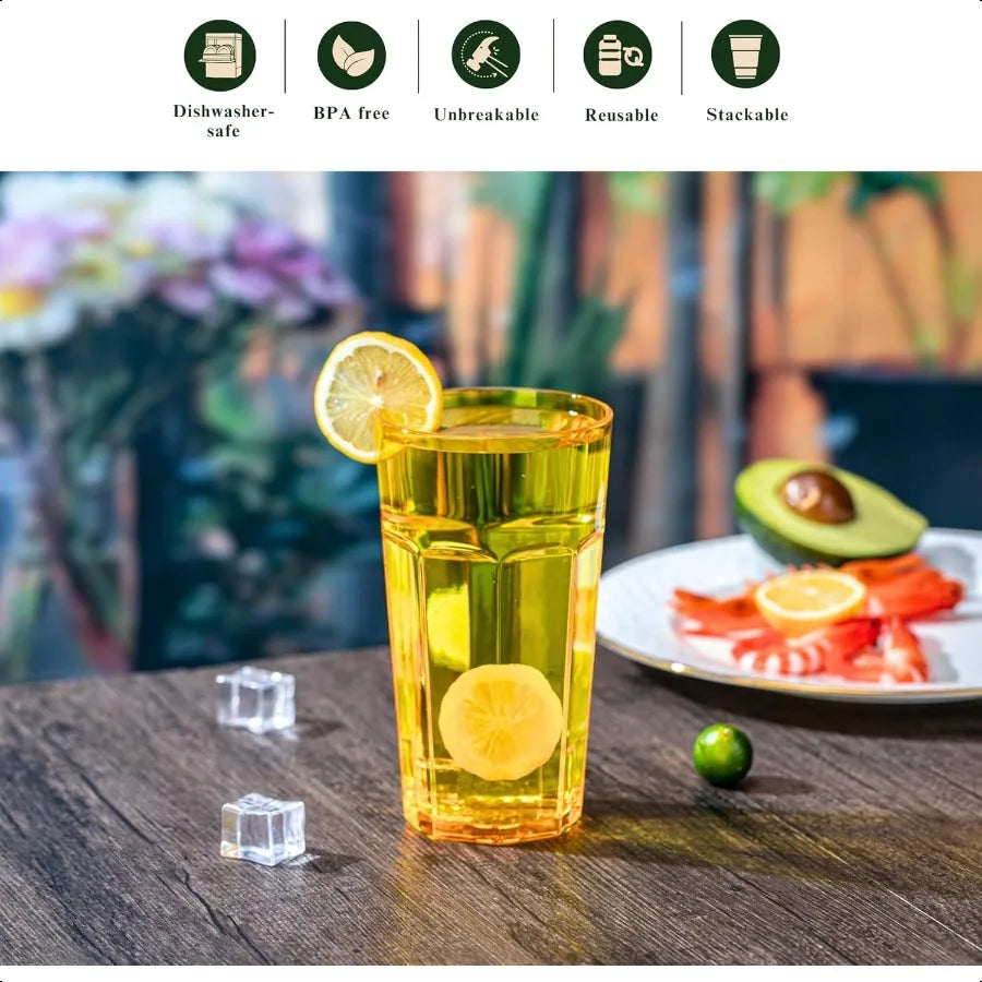 EZHomeEssentials Shatterproof Acrylic Tumblers BPAFree