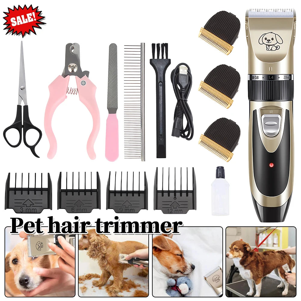 Hign-concerned Pet Clipper Kit Rechargeable Hair Trimmer