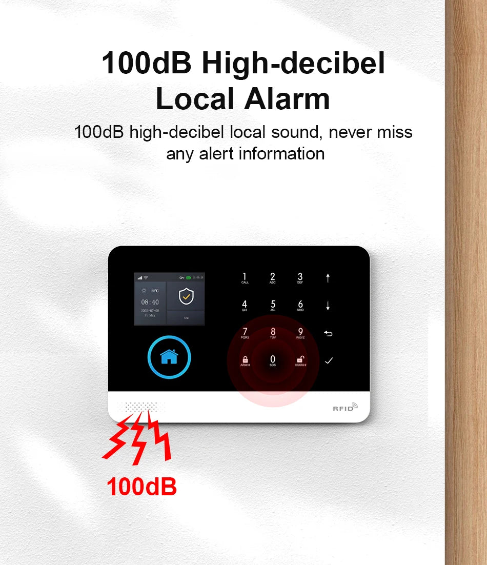PGST 4G 2G WiFi GSM Wireless Alarm System PIR Sensor