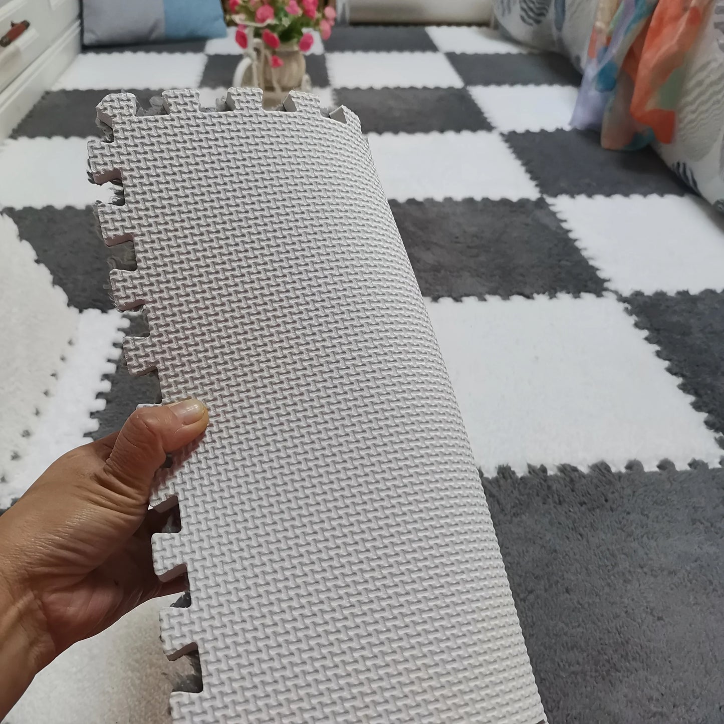 EZHomeEssentials Solid Interlocking Foam Mat 24pc EVA Floor