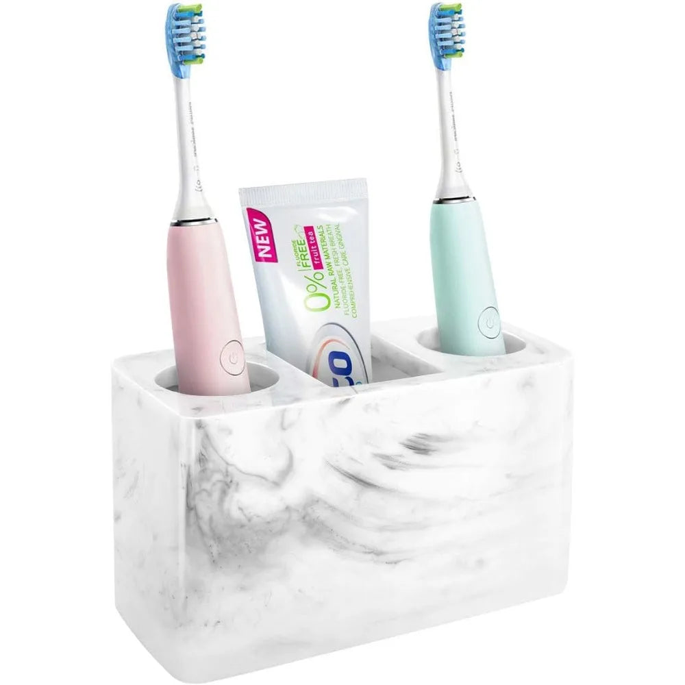 Resin Marble Electric Toothbrush Holder With 3 Slots