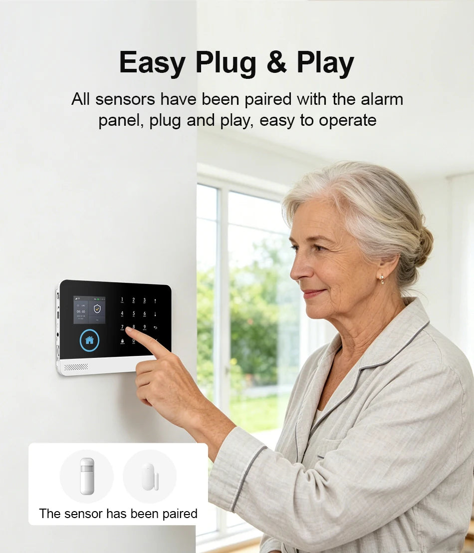 PGST 4G 2G WiFi GSM Wireless Alarm System PIR Sensor