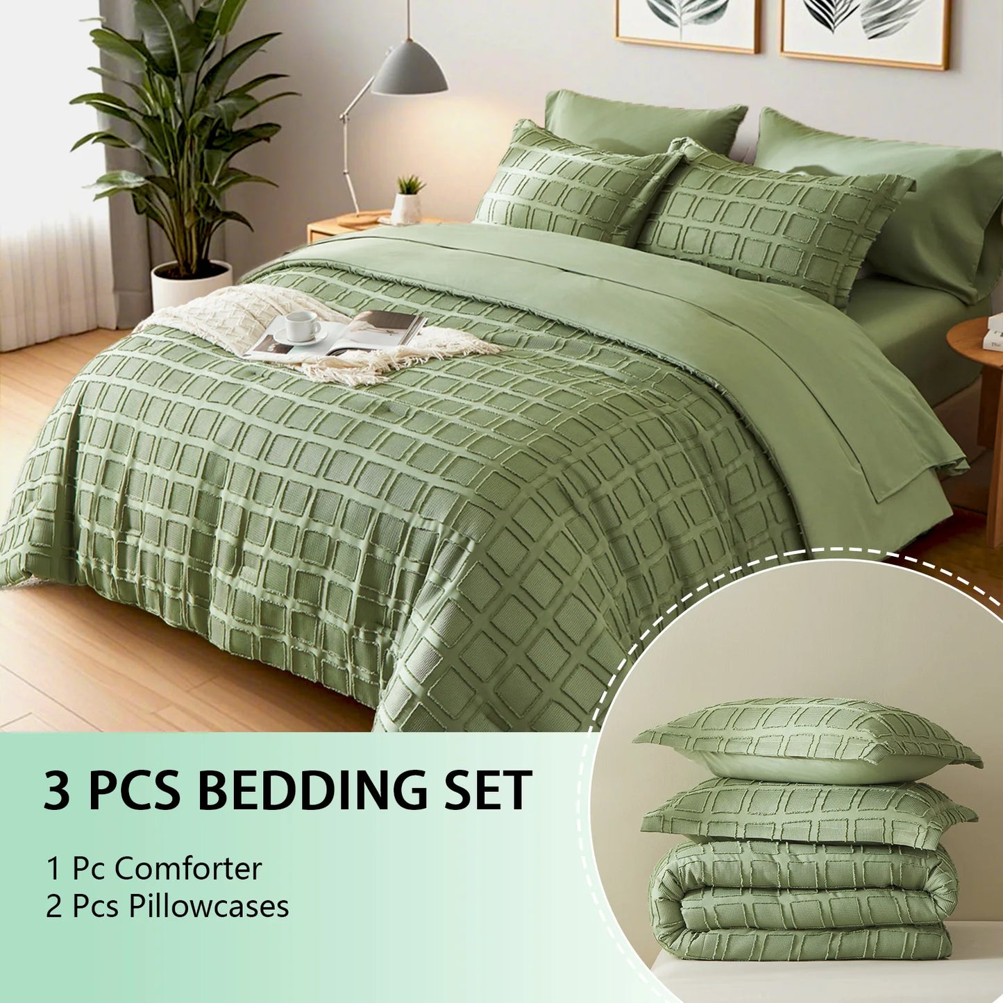 FIBERHignconcerned Comforter Set Microfiber Bedding