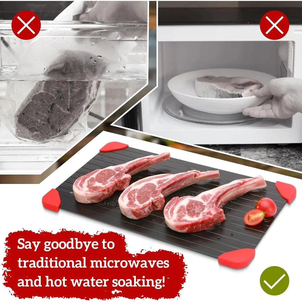 Frozen meat defrosting tray, magic quick natural heating defrosting plate, small size defrosting plate kitchen mat