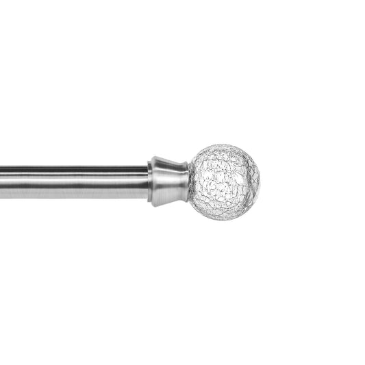 Heavy Duty Curtain Rod Set With Glass Finials