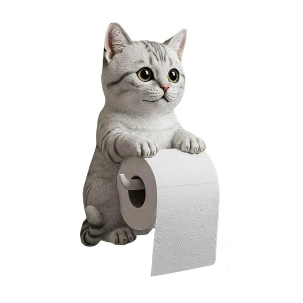 Cat Paper Holder Wall Mount Toilet Paper Holder Bathroom