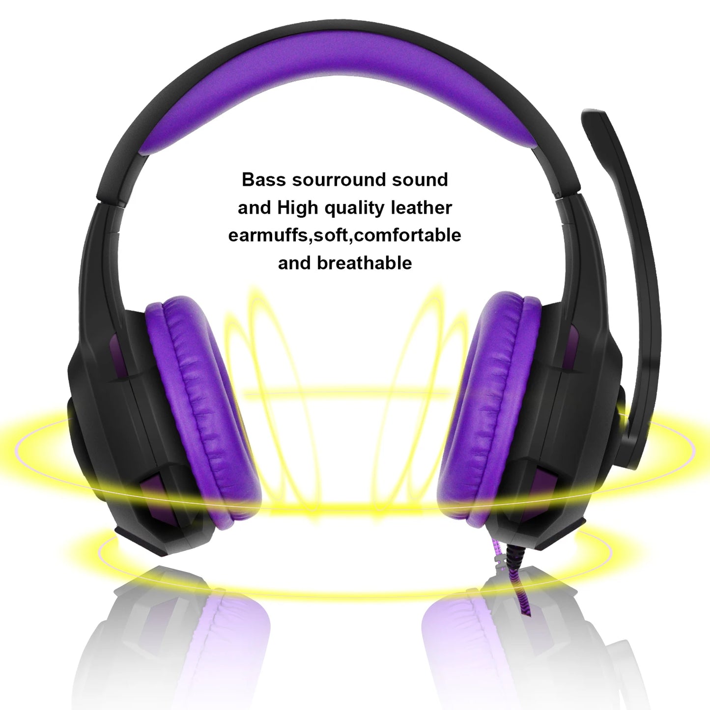 Wired Gaming Headset Mic For PC PS4 PS5 Xbox