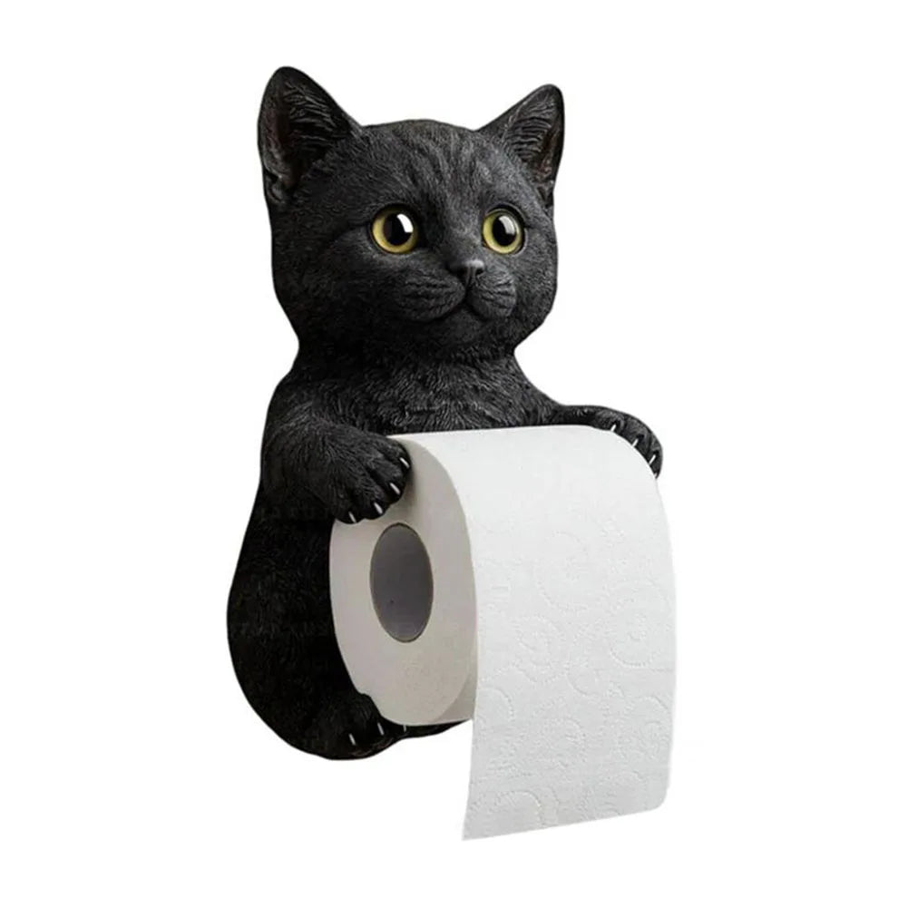 Cat Paper Holder Wall Mount Toilet Paper Holder Bathroom