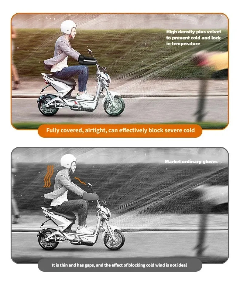 Winter Thermal Waterproof Motorcycle Handlebar Muffs