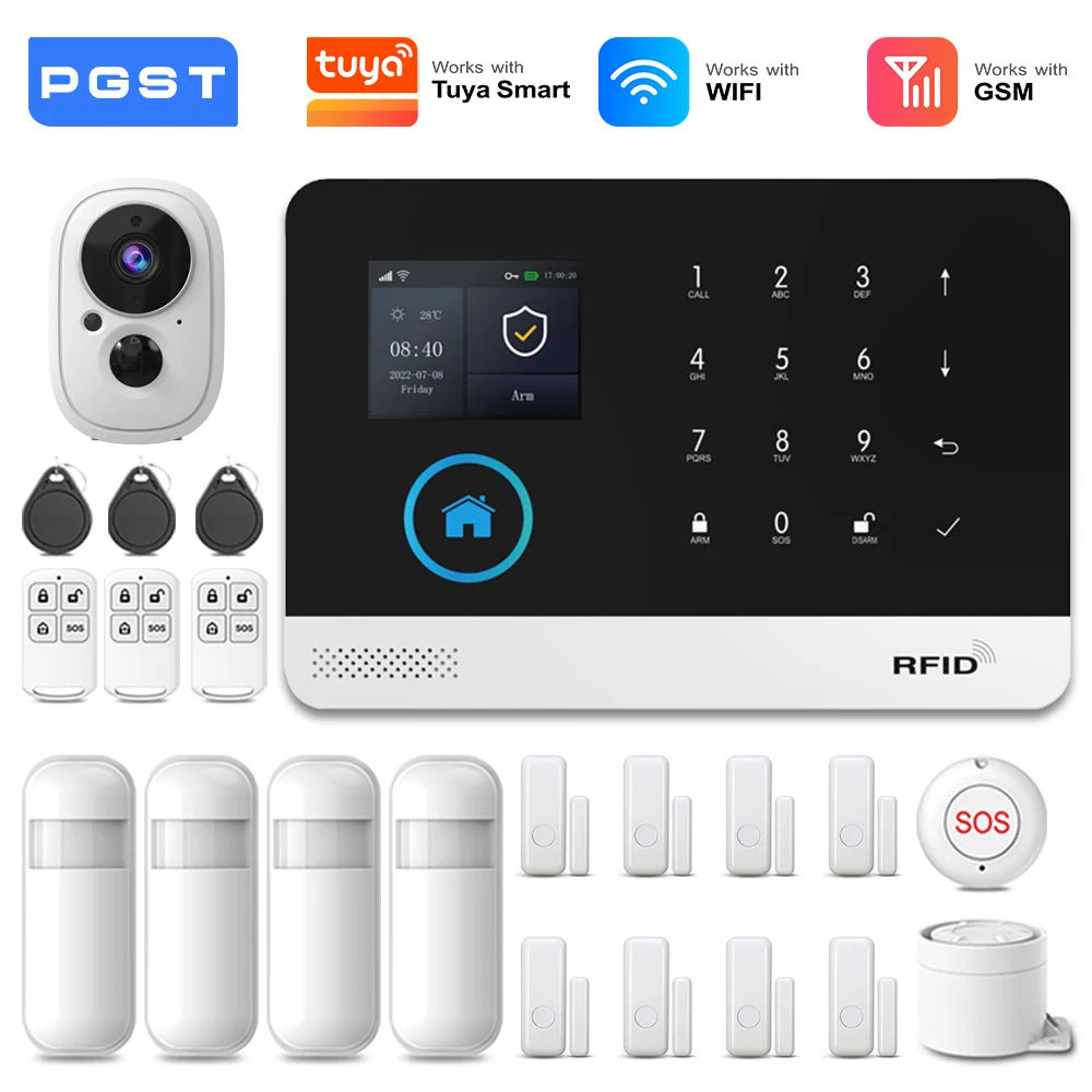 PGST 4G 2G WiFi GSM Wireless Alarm System PIR Sensor