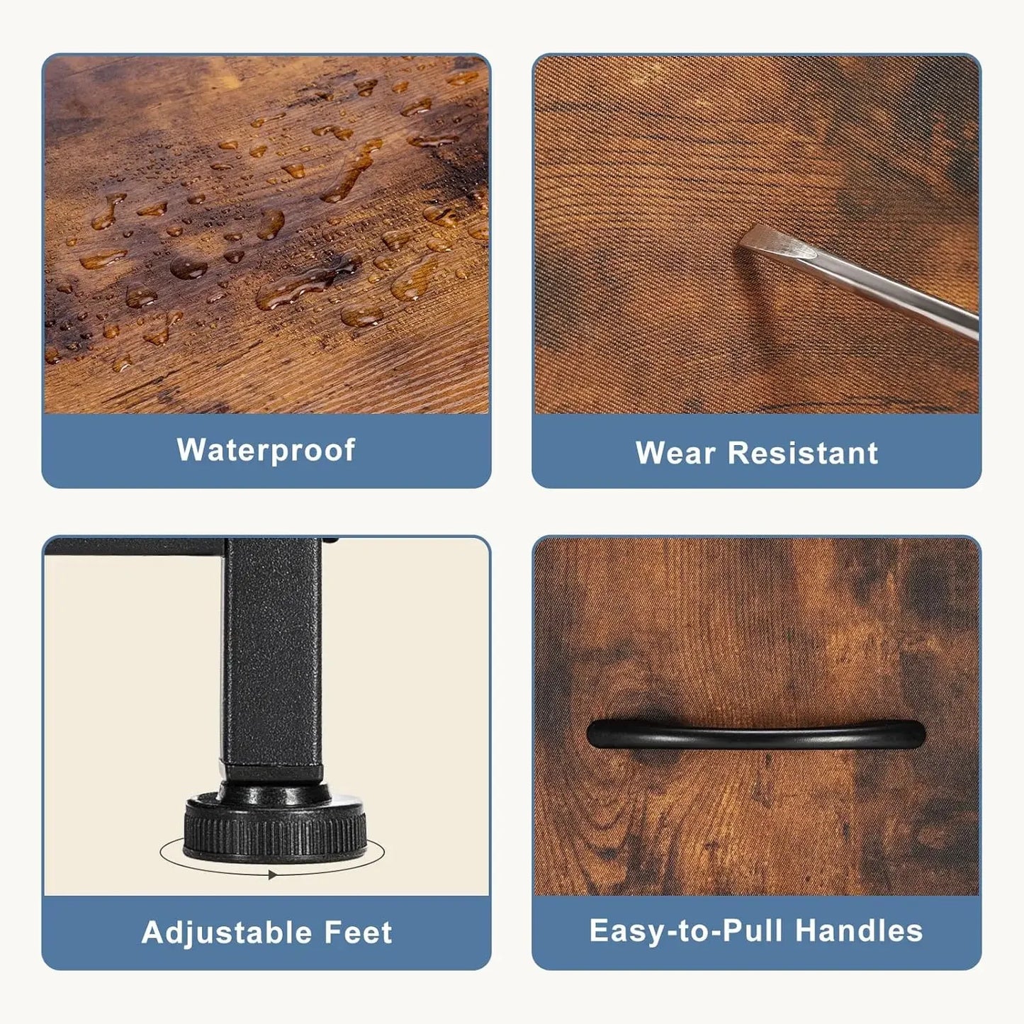 Customizable Dresser With 9 Drawers And Fabric Bins