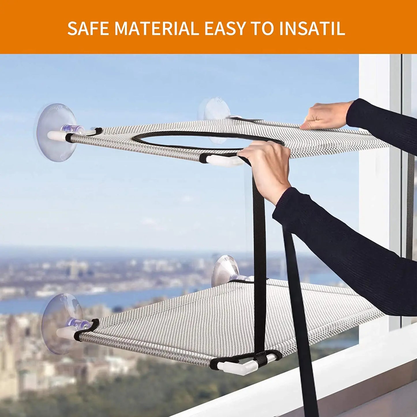 Cat Window Hanging Bed Double Layer Hammock