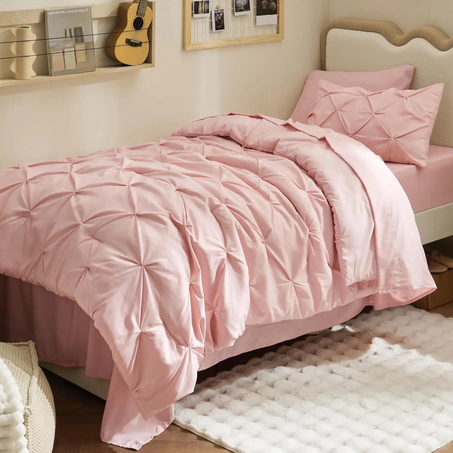 Fabirc Hypoallergenic UltraSoft 100TC Cotton Comforter Set For StudentDormitory Bedding