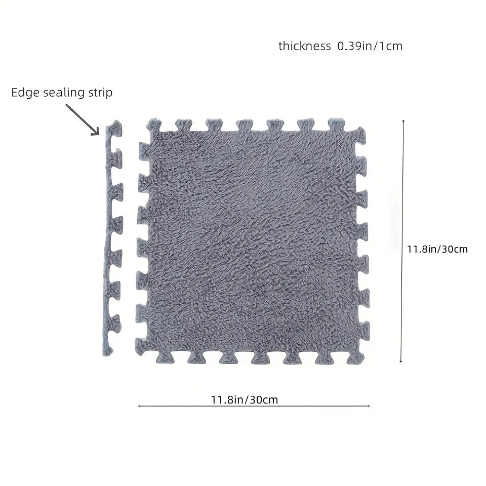 EZHomeEssentials Solid Interlocking Foam Mat 24pc EVA Floor