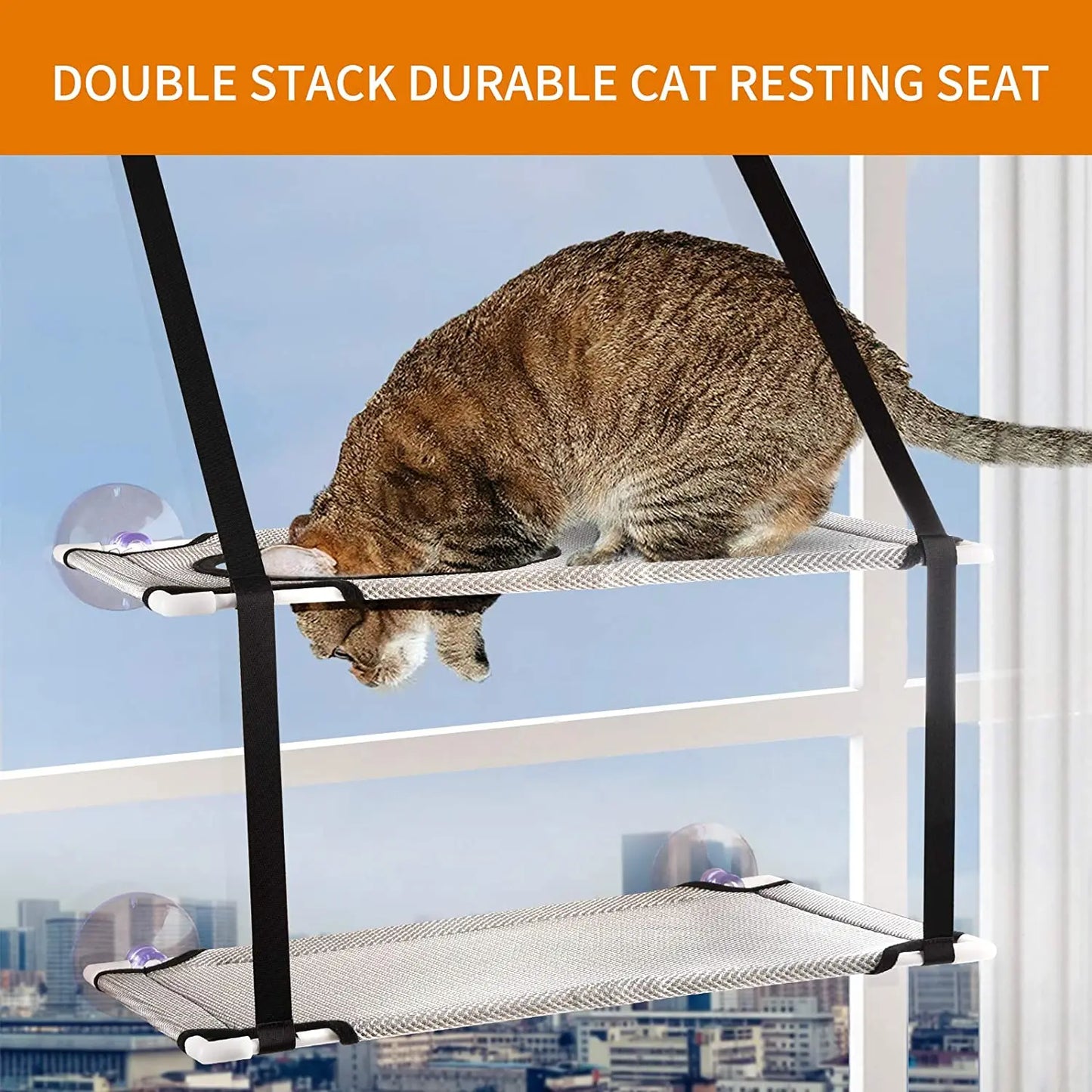 Cat Window Hanging Bed Double Layer Hammock
