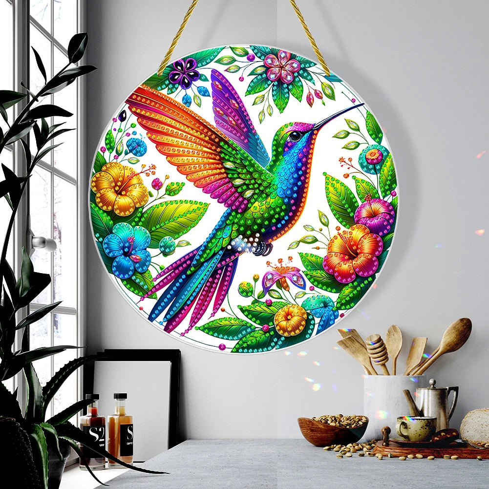 Alloet Bird Theme 2D Diamond Art Pendant Hanging Decor