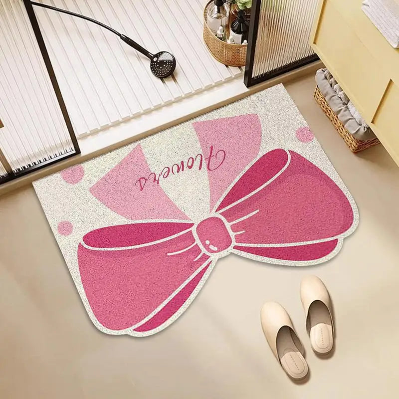 EZHomeEssentials Cute Bow Carpet Non Slip Kids Room Rug