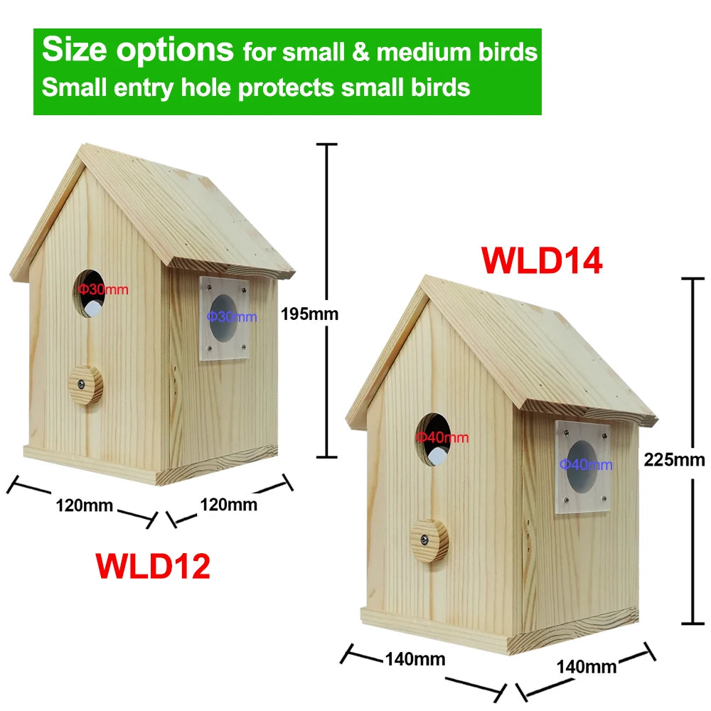 Camnsmart Smart Bird House 4MP HD WiFi Birdbox Camera For Real Time Monitoring