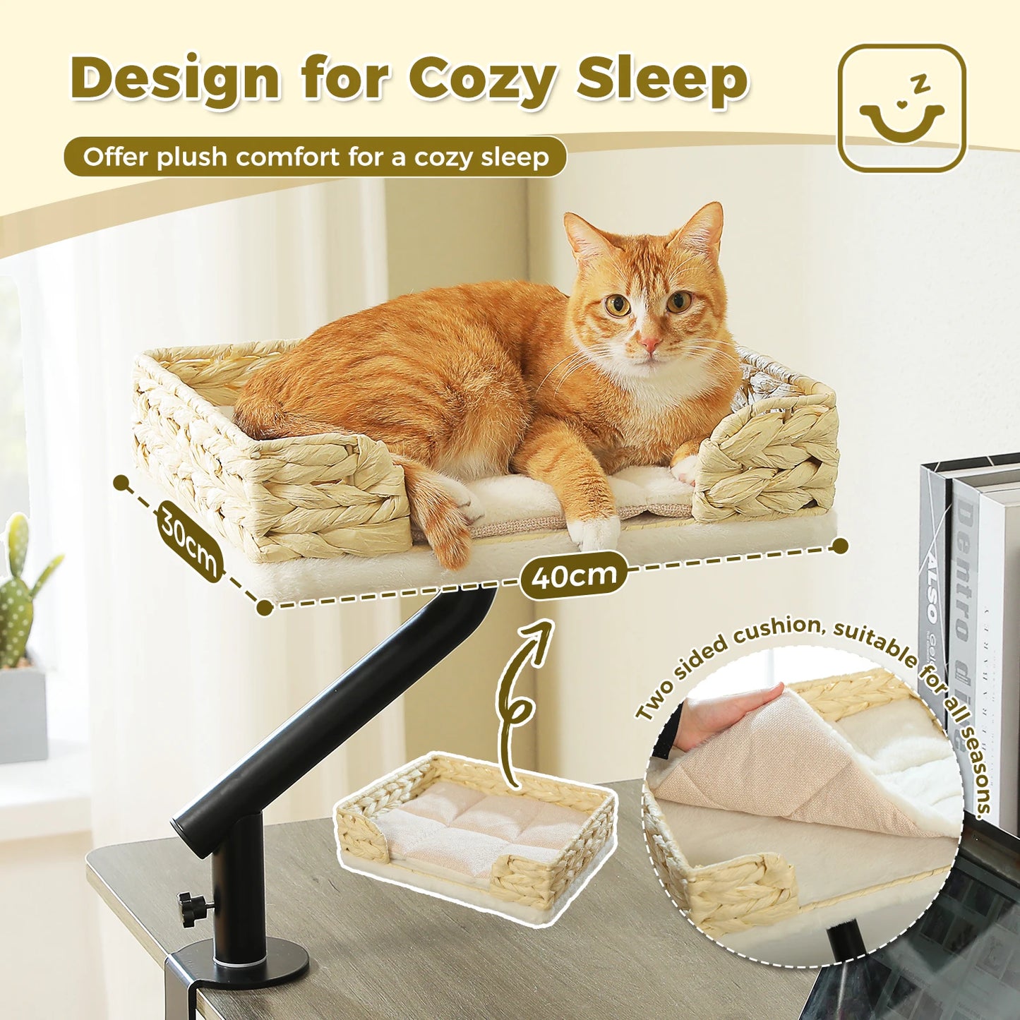 Road Cat Desk Bed 360 Degree Rotatable Stand Indoor