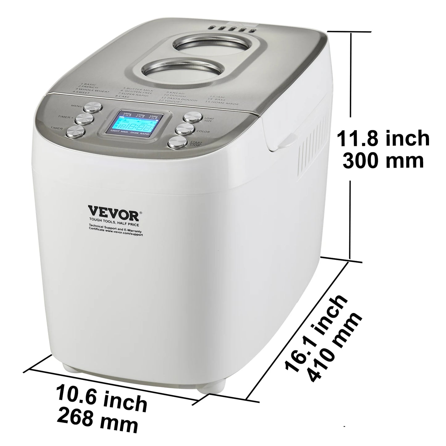 SucceBuy 15 In 1 Bread Maker With Gluten Free Setting