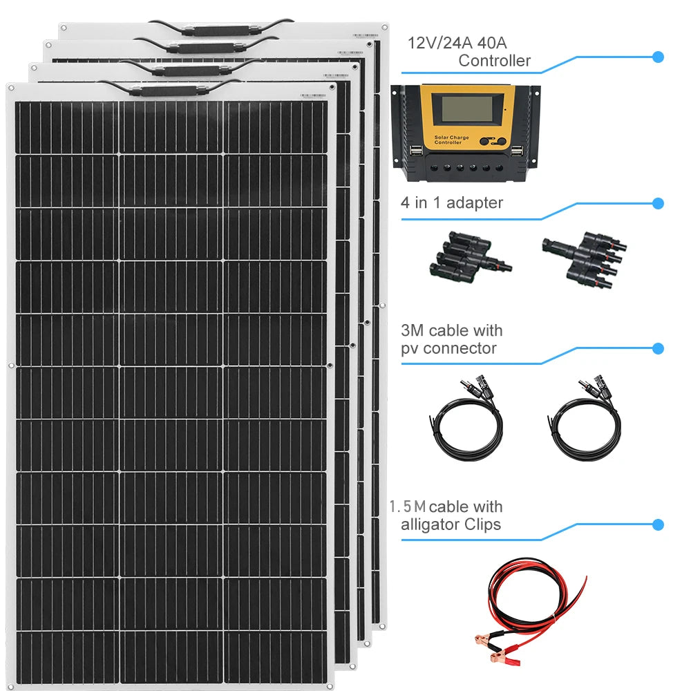 Xinpuguang 12V Solar Panel Off Grid Inverter Kit 120W
