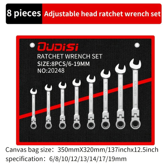 Professional Adjustable Wrench Set (3-Piece) - Chrome Vanadium Steel for Plumbing, Automotive & DIY Repairs