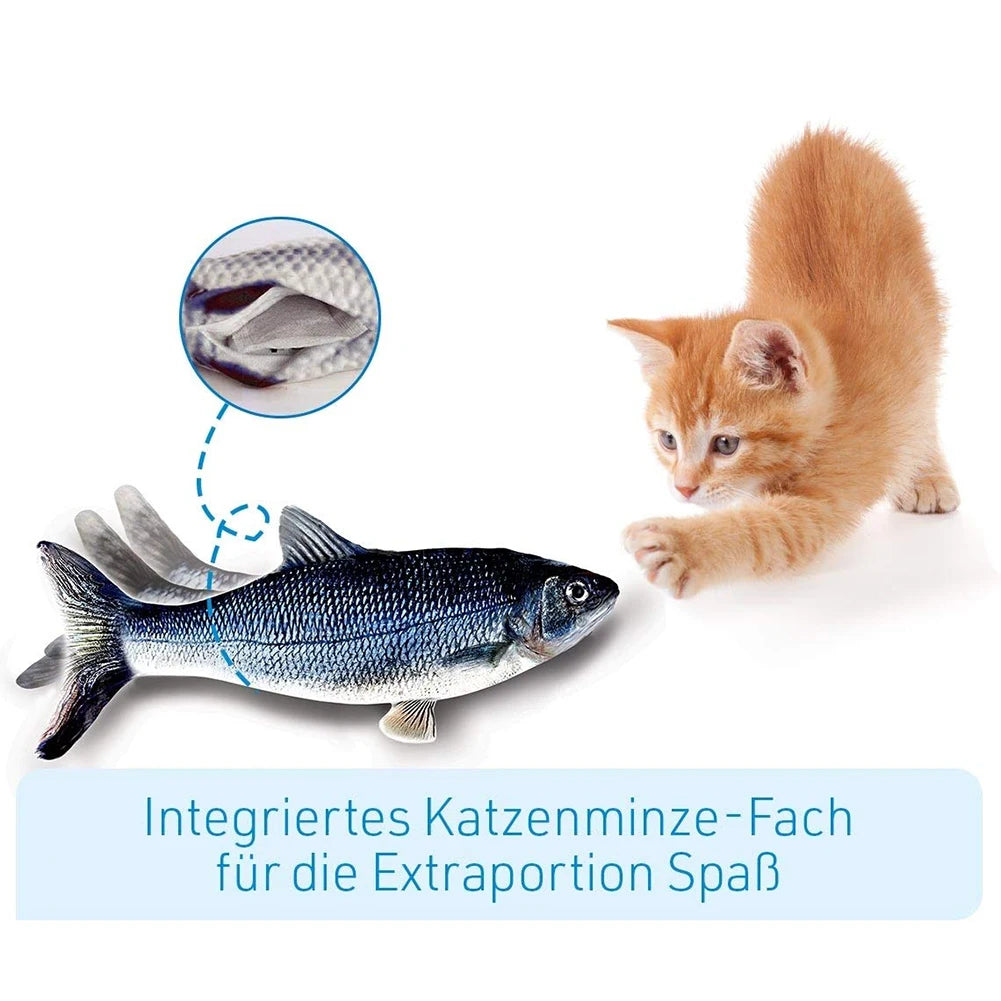 VKTECH Interactive Cat Toy Fish USB Charger Realistic Floppy Fish