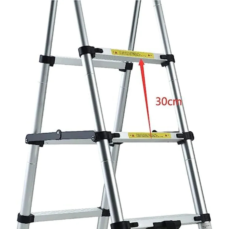 XMSJ Aluminum A Frame Extension Ladder Six Plus Seven Steps