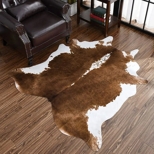 EZHomeEssentials American Style Faux Fur Cowhide Rug Decor