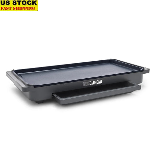 XMSJ Ceramic Nonstick Griddle With Warming Tray 1500W