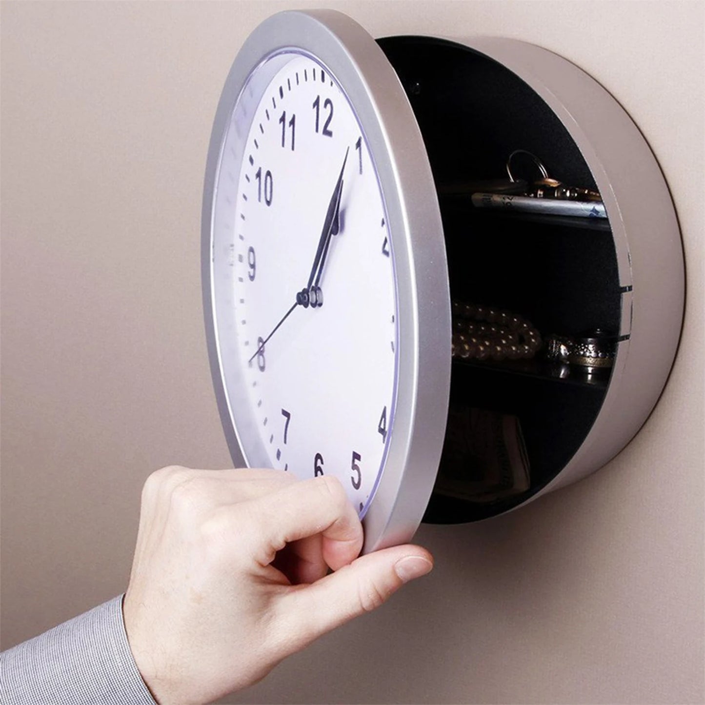 Hign-concerned Hidden Money Wall Clock Secret Compartment