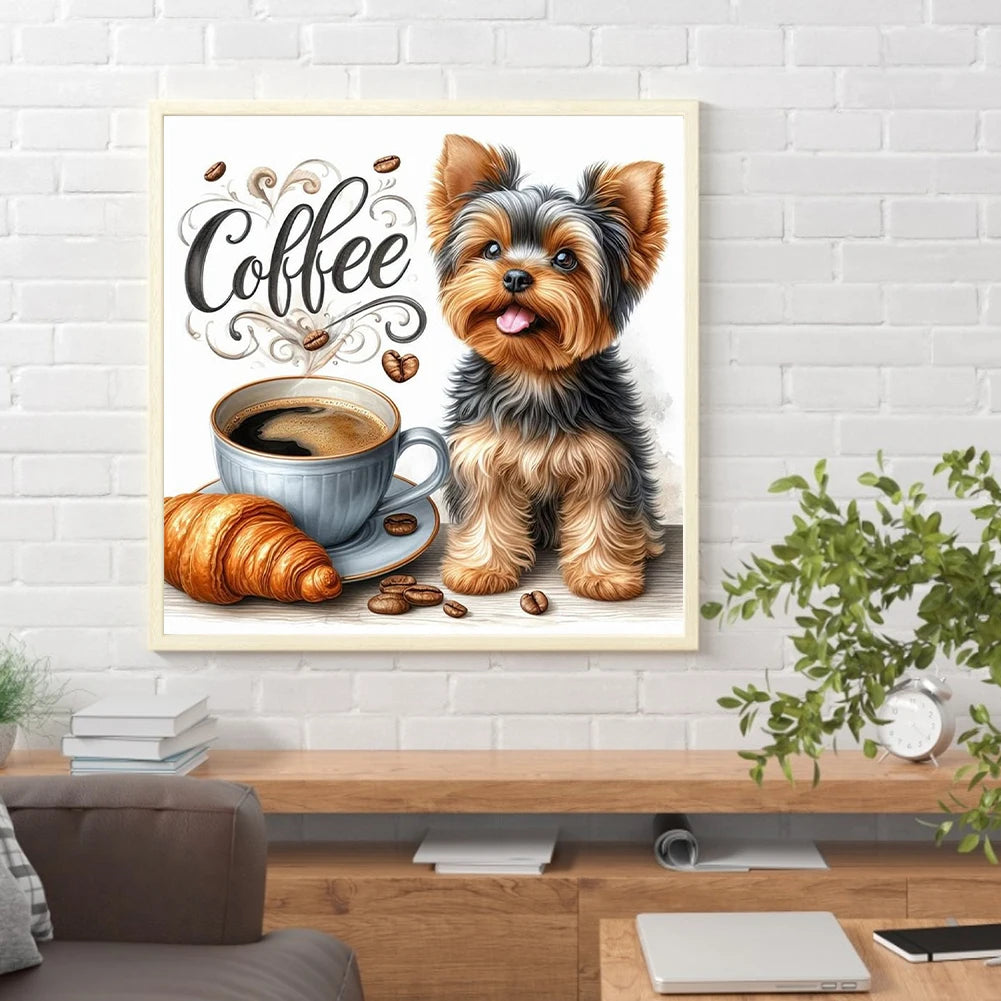 Alloet Coffee Animal 5D Diamond Painting Kit Full Drill Round