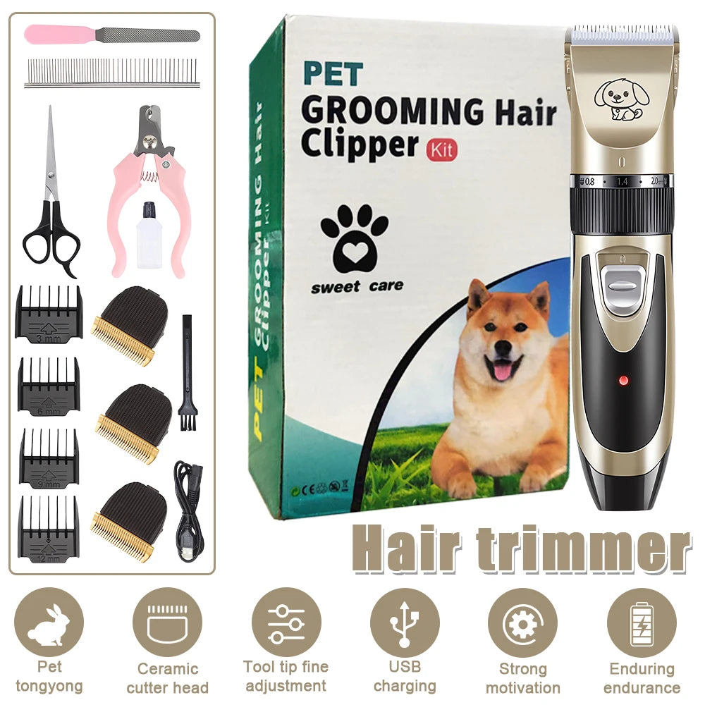 Hign-concerned Pet Clipper Kit Rechargeable Hair Trimmer