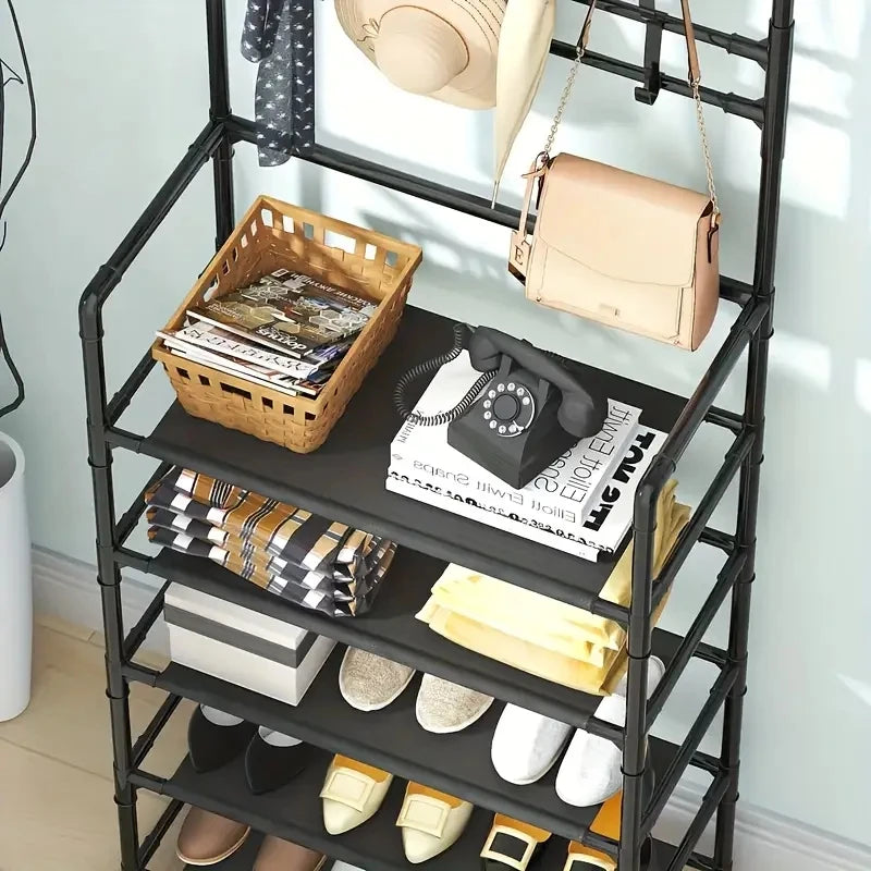 EZHomeEssentials Iron Shoe Hanger And Hallway Organizer