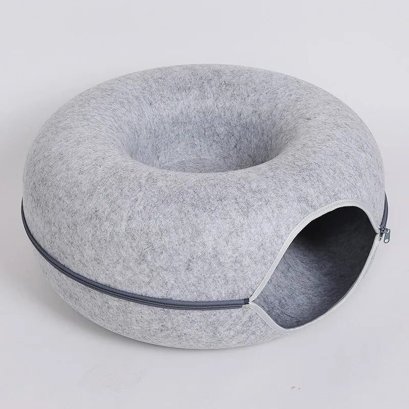 Donut Cat Bed Tunnel Toy For Cats And Kittens