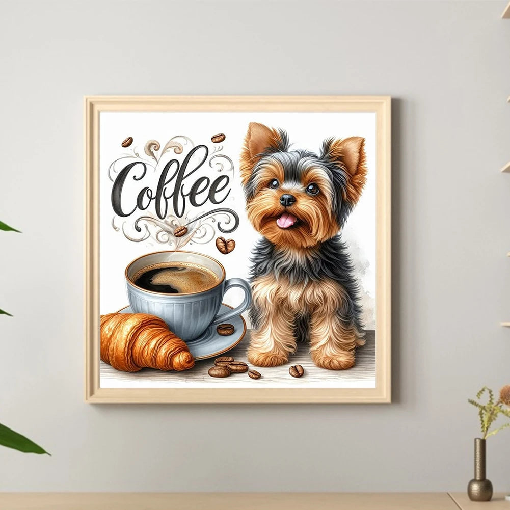 Alloet Coffee Animal 5D Diamond Painting Kit Full Drill Round