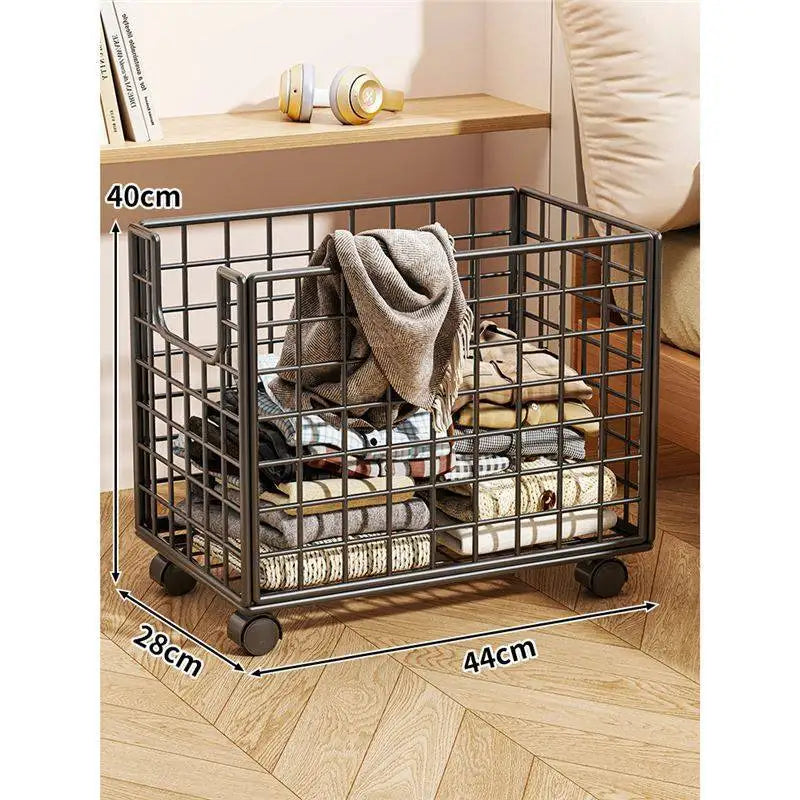 Shunmaii Plush Storage Organizer With Wheels For Kids Room Playroom