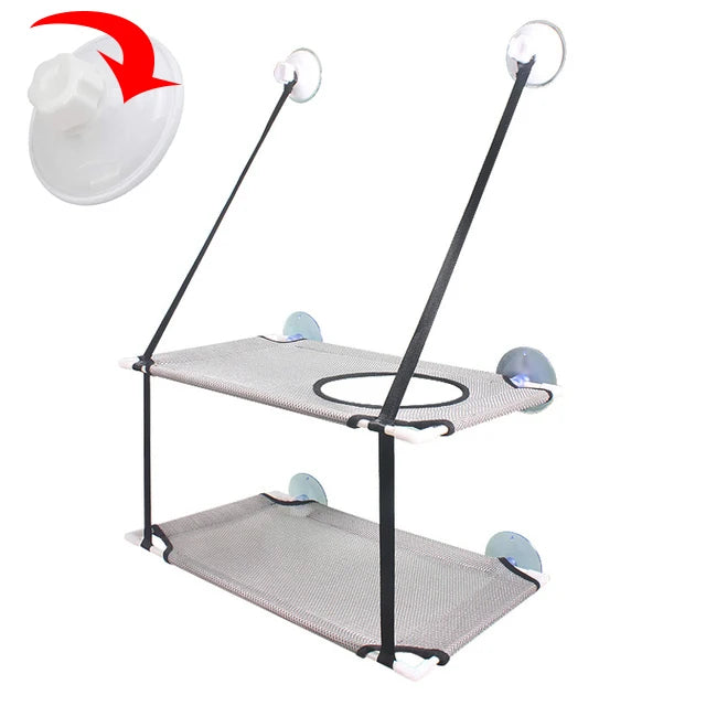 Cat Window Hanging Bed Double Layer Hammock