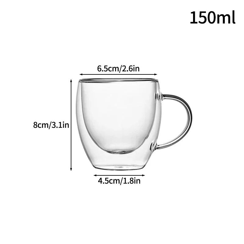 EZHomeEssentials Crystal Glass Aesthetic Cold Coffee Cups