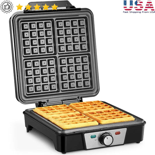XMSJ Belgian Waffle Maker 1200W Nonstick Easy Clean
