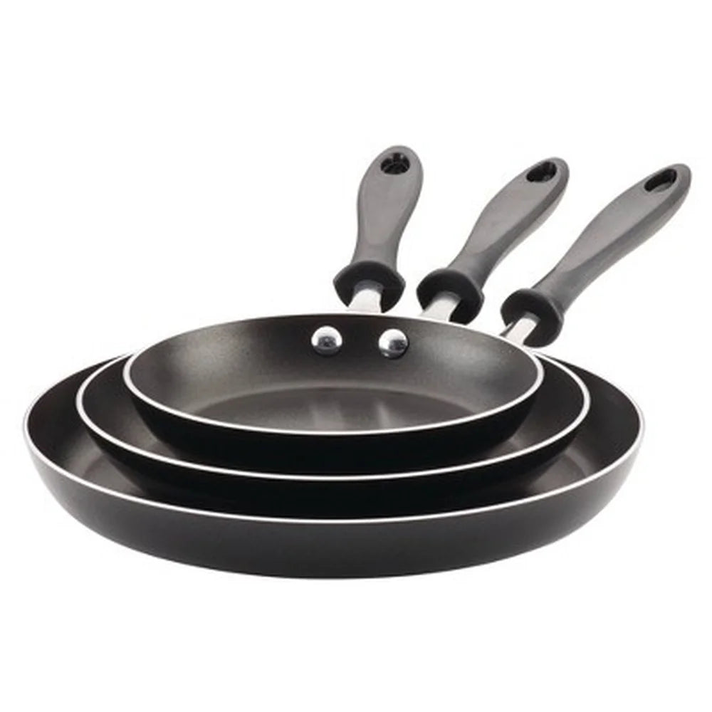3pc Aluminum Nonstick Frying Pan Set Dishwasher Safe Skillet Set with Stay Cool Handles Oven Safe Easy Cleanup