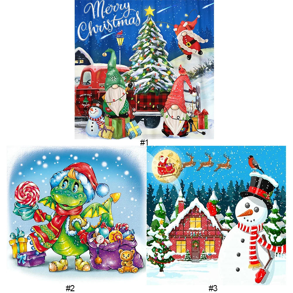 5D DIY Full Round Diamond Painting Xmas Snow Day Kit