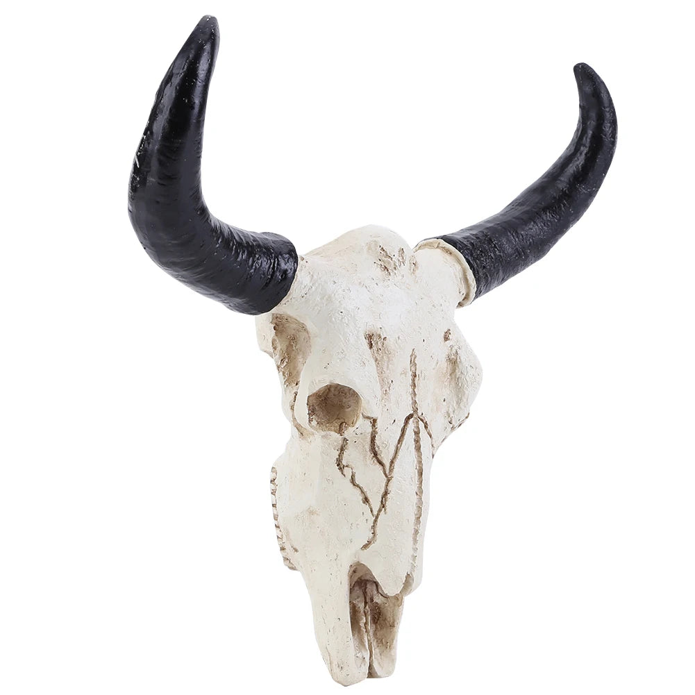 EZHomeEssentials Cow Skull Wall Decor Rustic Sculpture