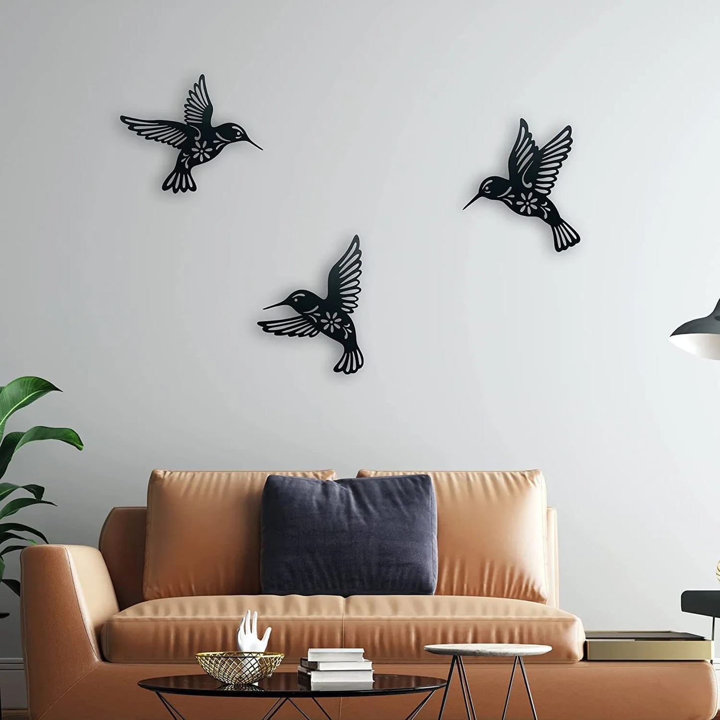 Choice Metal Hummingbird Wall Art Waterproof Iron Bird Decor