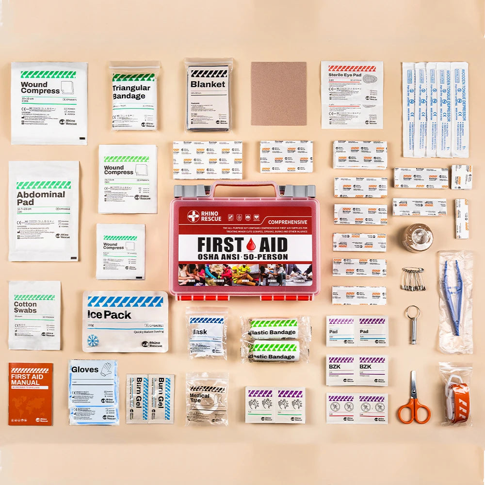 Rhino Rescue Full Feature First Aid Kit for Home Office