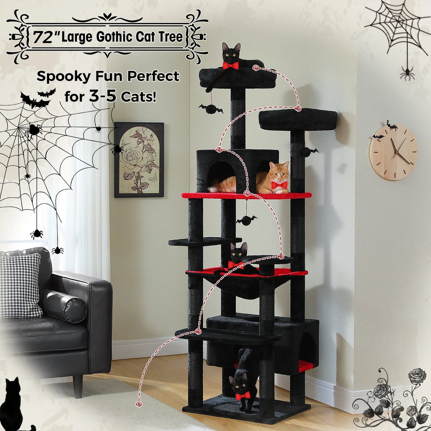 PAWZ Road Large Cat Tree And Tower For Indoor Cats